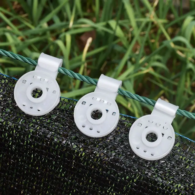 50Pcs Sunshade Net Clip ，Tent Fix Clamp Agricultural Mulch Film Fixing Clips Outdoor Camping Balcony Fence Mesh Hanging Hook