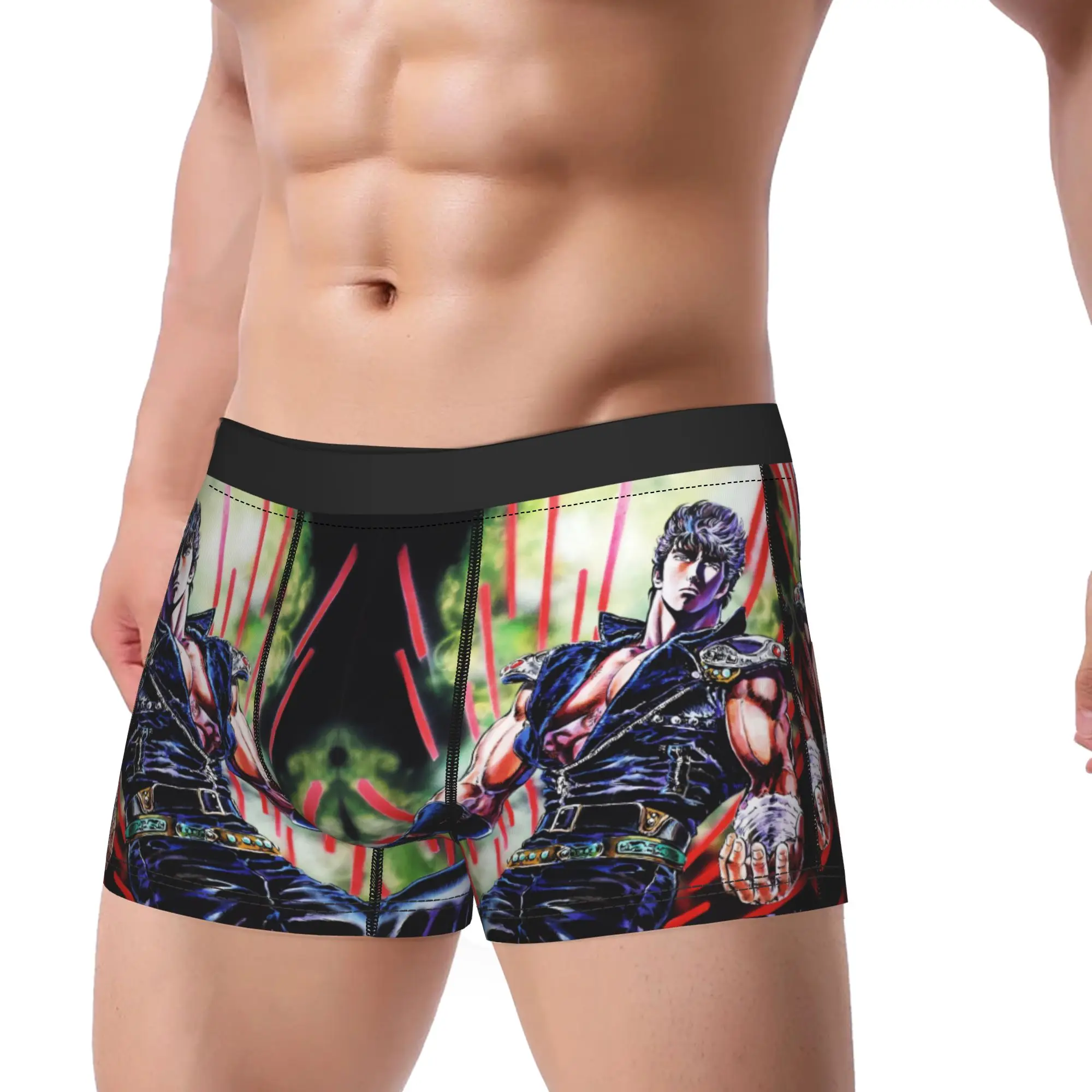hokuto no ken Survivor Cute (13) Underwear  Men's Underpants Pattern Soft Trend Boxershorts Hot Sale Boxer Brief Big Size 2XL