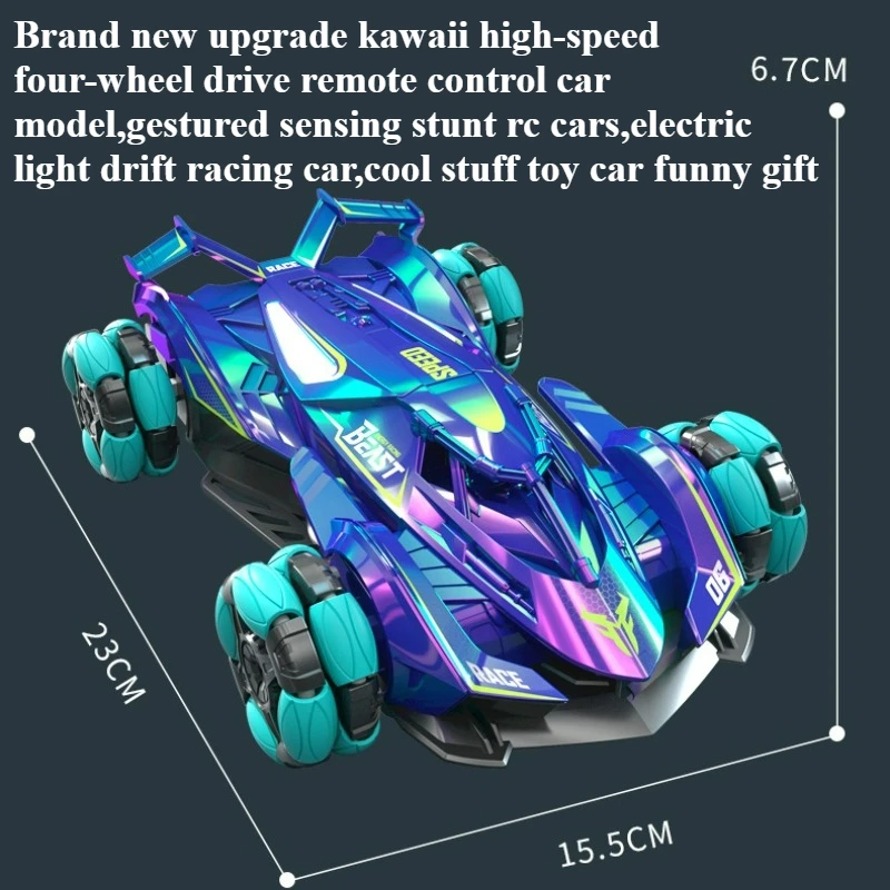 

Kawaii Toy Car Funny Gift-23cm High-speed 4WD Rc Drift Car,remote Control Car Model,rolling 2-sided Stunt Rc Cars,toys for Boys