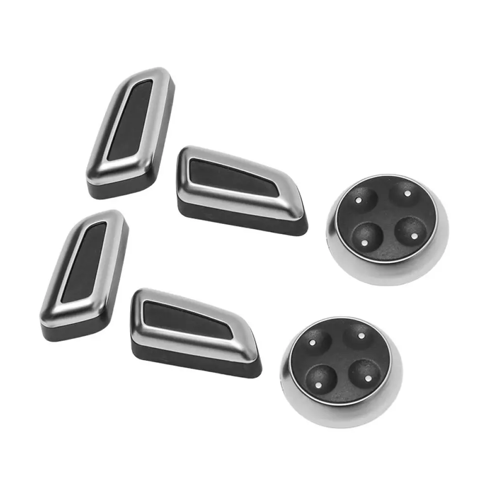 For Audi A3 A4 A5 A6 Q3 Q5 /VW /Tiguan New 6pcs/lot Chromed Seat Adjustment Switch Cover Trims