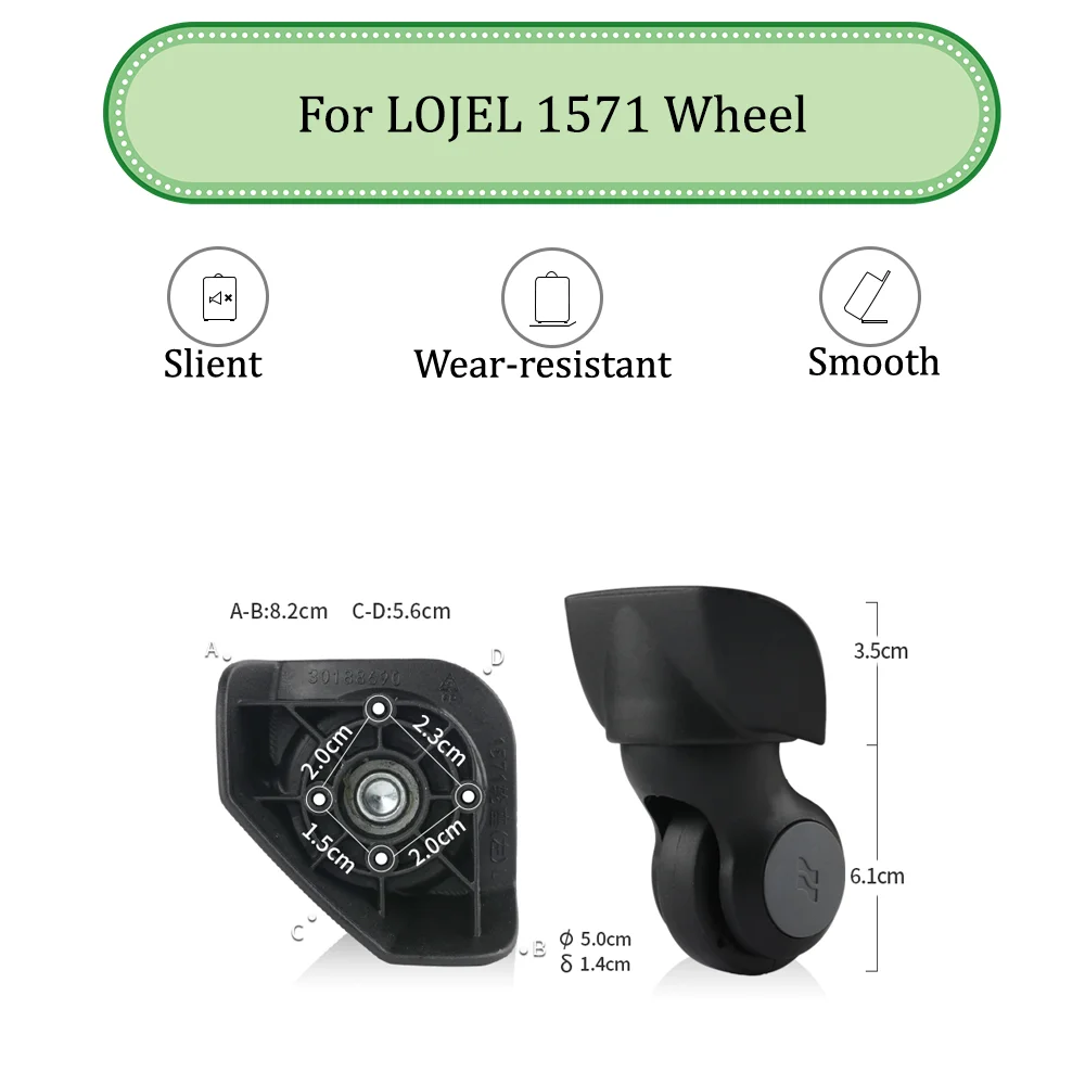 For LOJEL 1571 Universal Wheel Replacement Suitcase Silent Smooth Shock Absorbing Durable Convenient Accessories Caster Wheels