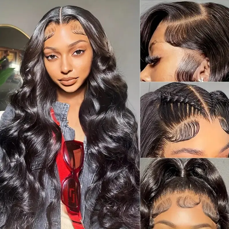 Rosabeauty HD 13X6 Transparent Body Wave Lace Frontal Wig 5X5 Glueless Wig 250 Density