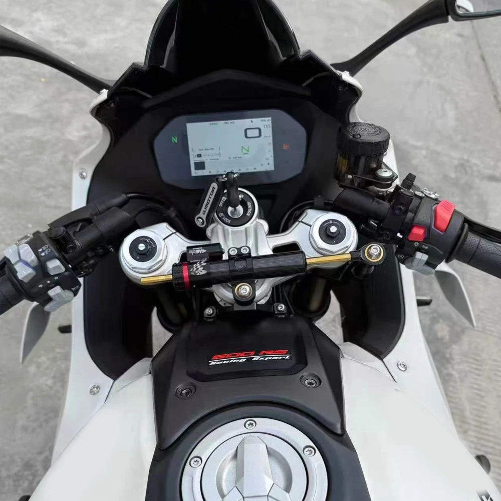 CFMOTO 675SR-R 675SRR 새로운 오토바이 액세서리 조정 가능한 스티어링 댐퍼 안정기 장착 브래킷 키트
