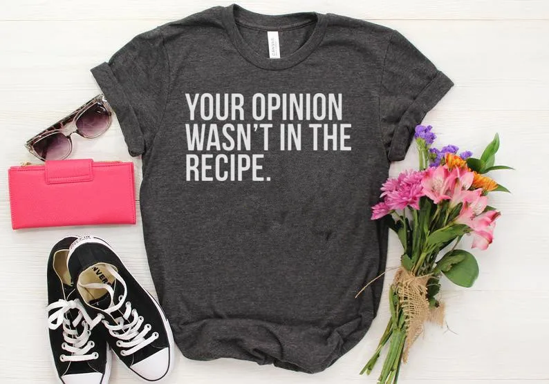 Cooking Gift For Women, Gifts For Chefs, Your Opinion Wasn't In The Chef Shirt, Foodie gift Short Sleeve Top Tees 100%cctton y2k