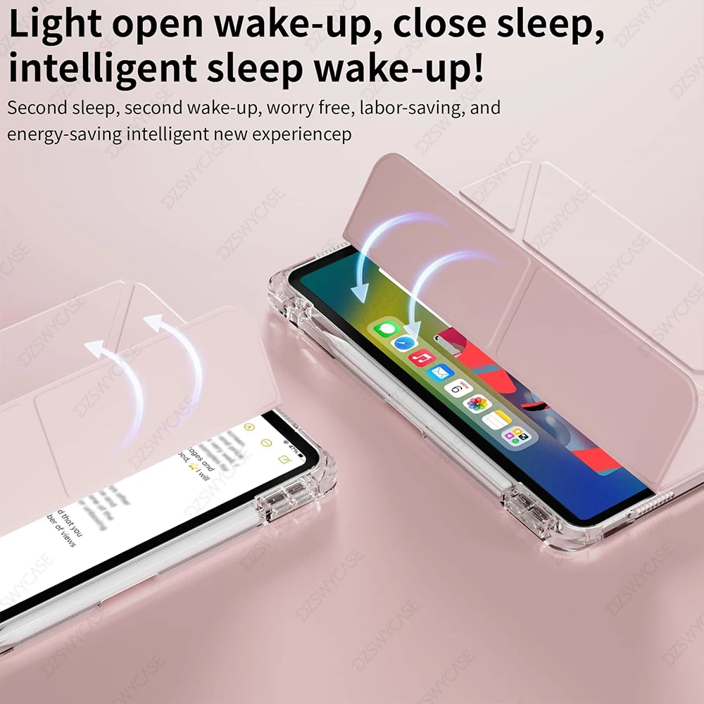 Hülle für iPad 10. 10.9 A16 11. Generation 11, Air 11 M2 3 Air 10.9, Pro 11 M4, 9/8/7th 10.2, 5/6th 9.7, Mini 6/7 Y-förmige Standabdeckung