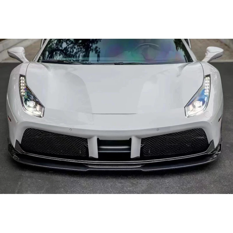 Best Selling Wet Carbon Fiber Front Lip Diffuser Spoiler  488 GTB High Quality Bodykit Auto Parts New Condition