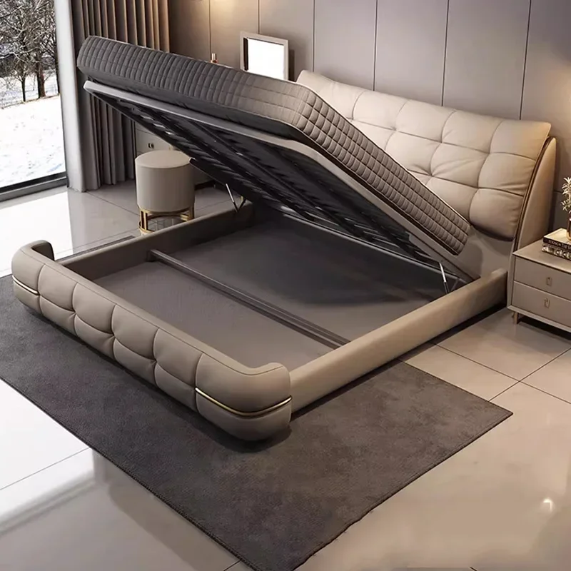 سرير آمن متنقل لغرفة نوم مزدوجة للأطفال فاخر وحديث بتصميم فردي سرير تدليك متعدد الوظائف أثاث فندق Cama Solteiro #5