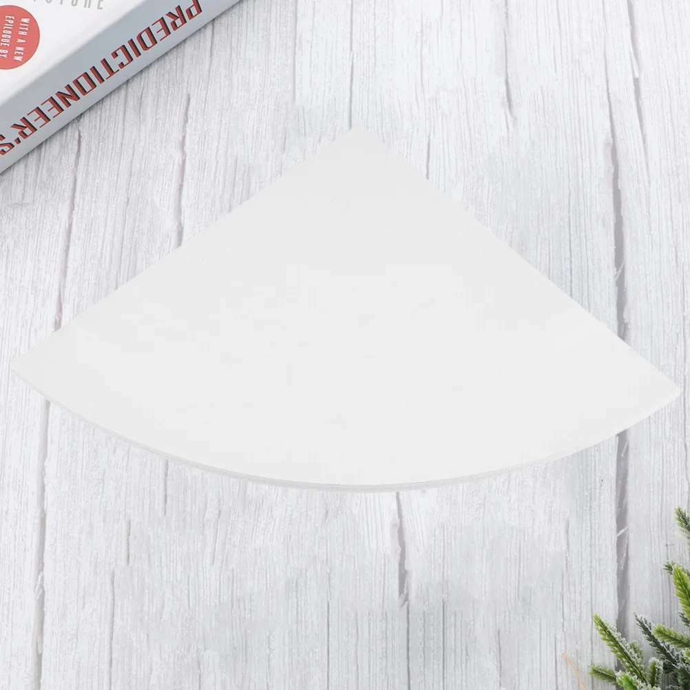 

Storage Shelves Triangle Fan Shaped Corner Holder Wardrobe Shelf White