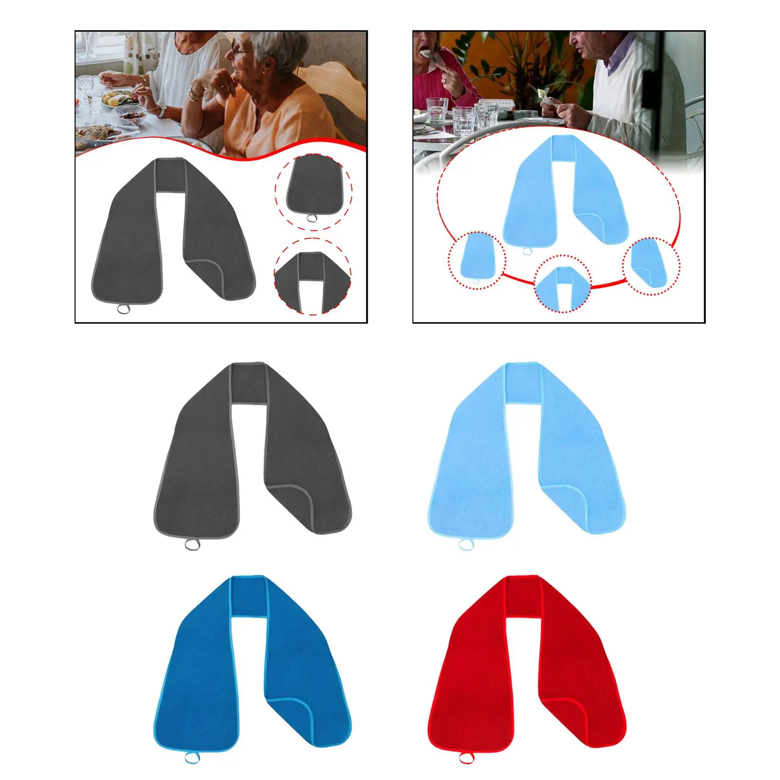 Syal Bib Dewasa Hadiah Nyaman Modis Nyaman Serbaguna untuk Lansia untuk Wanita Pria Ayah Lansia