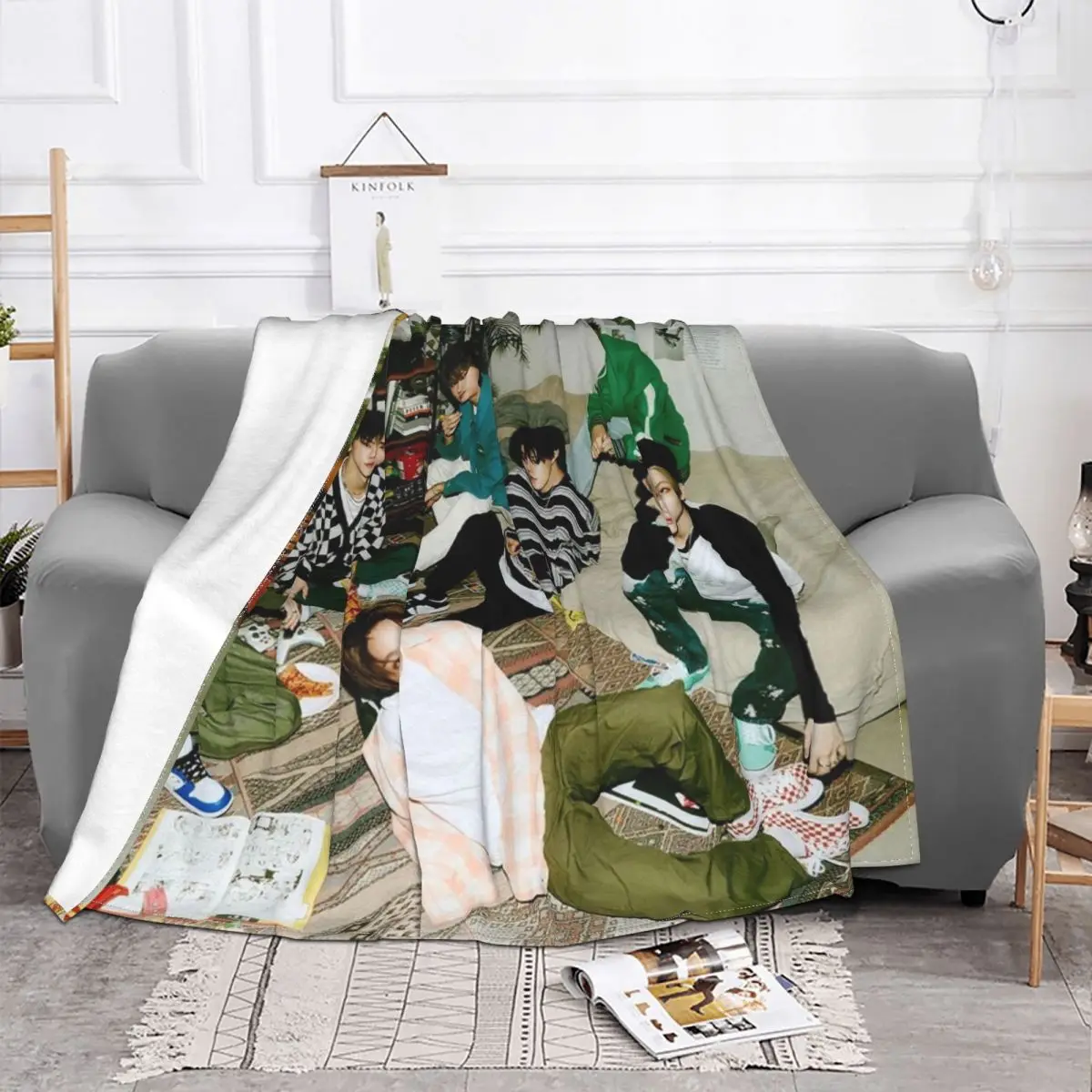 NCT DREAM Plaid Blanket Sofa Cover Flannel Winter Korean Boy Group Portable Warm Throw Blanket for Bedding Car Plush Thin Quilt