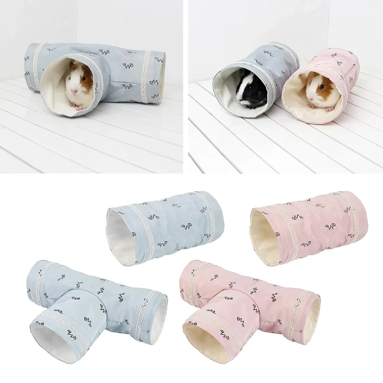 

Guinea Pig Tunnel Tube Chinchilla Hedgehogs Dutch Rats Hamsters Cage Accessories Supplie Bearded Dragon Small Animal Pet Bed Toy