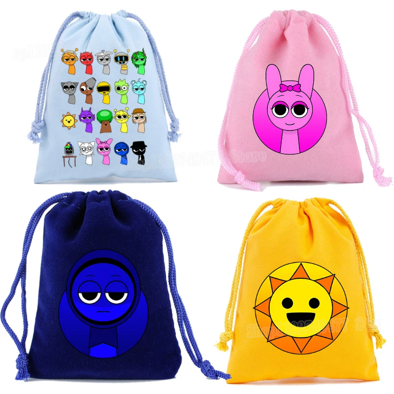 Cartoon Spronki drawstring bag Incrediblebox bundle pocket large capacity jewelry storage holiday candy children's gifts bags