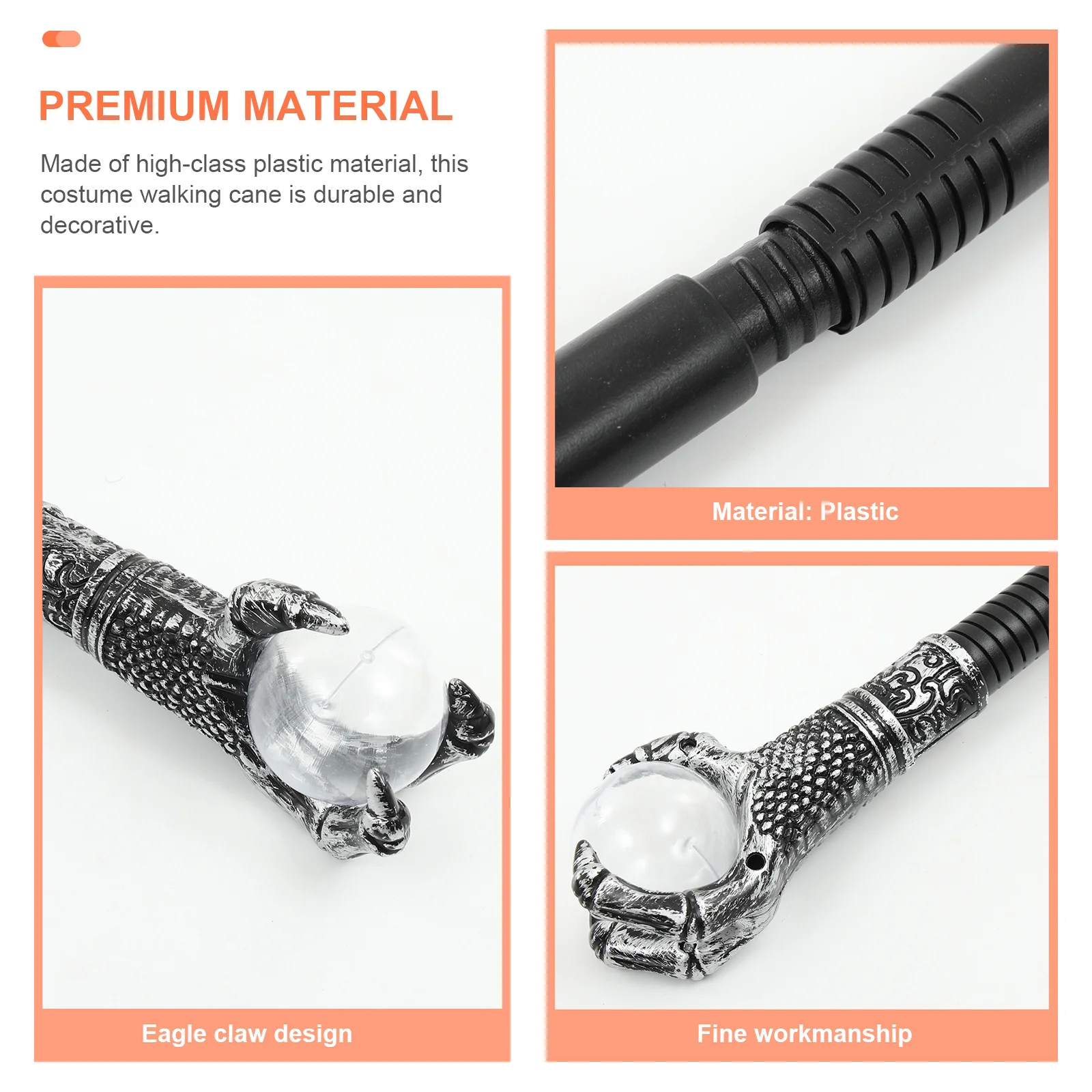 Sceptre à griffes en plastique Durable, accessoire de Costume pour Halloween, jeu de rôle en plastique, accessoire de Cosplay, Photo de spectacle sur scène, 1 pièce