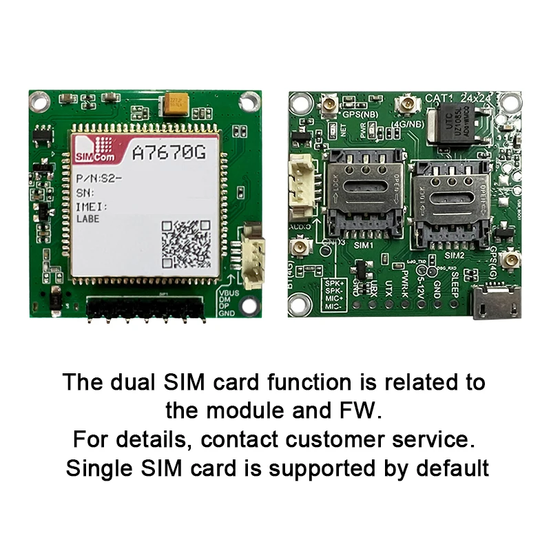 Simcom A 7670G Development Board Lte Cat1 4G Globaal-Band 1Pcs 4G + 2G + Stem