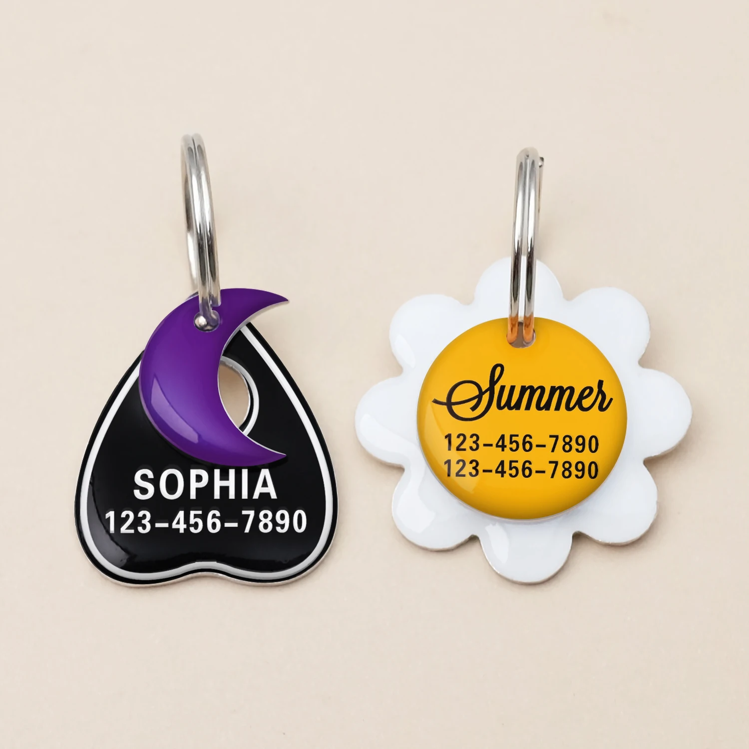 Custom Pet ID Tag for Cat and Dog, Personalized Name Tag for Puppy, Anti-lost Accessories