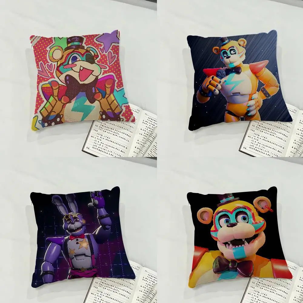 G-Glamrock F-Freddy Fnafs Case Plush Fabric Soft Pillowcase Double Sided Print Cushion Cover Household Gifts