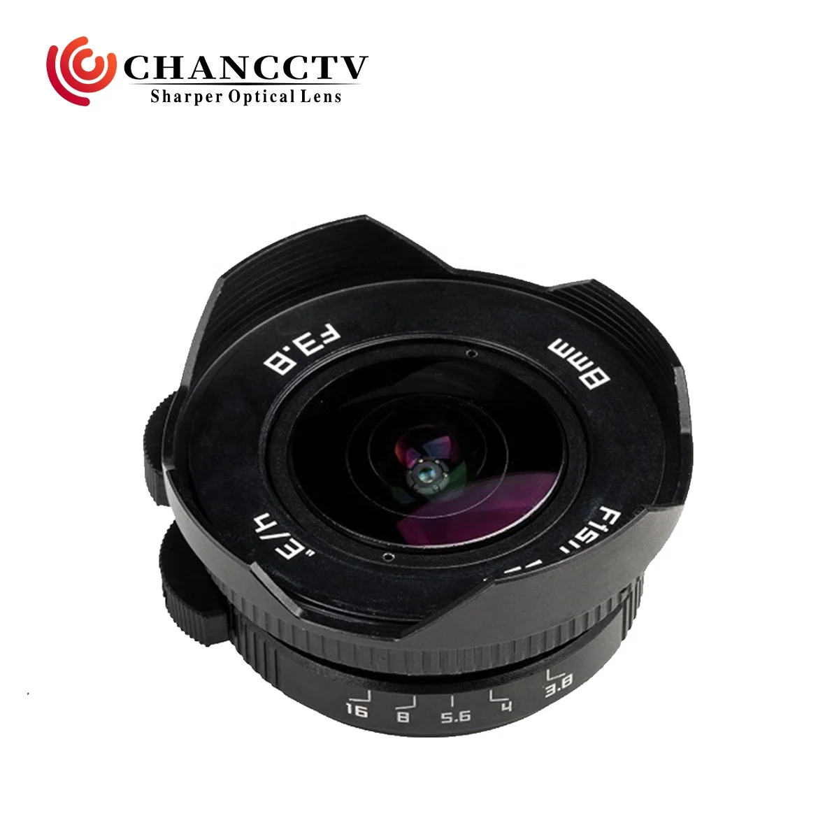 Wholesale camera lenses for M43 four thirds mirrorless cameras 8mm F3.8 fisheye lens