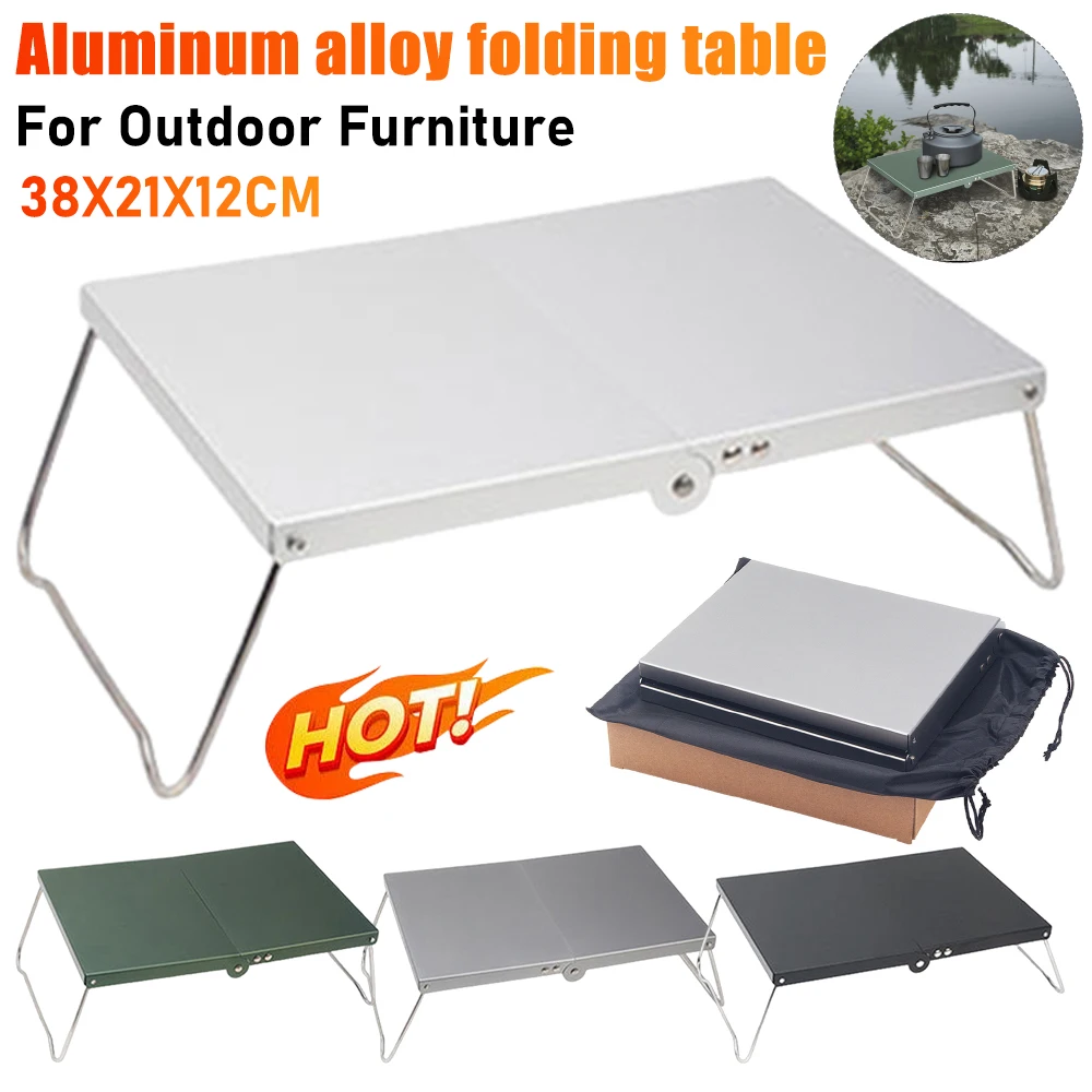 Board Lightweight Picnic Aluminum Alloy Folding Mini Table Outdoor Portable Camping Picnicking Coffee Insulated Table