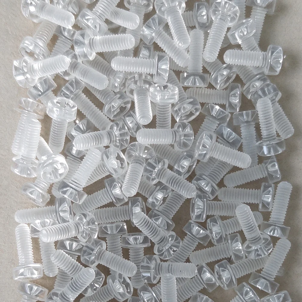 PC Clear Phillips Round Head Screws M2M2.5M3M4M5M6M8 Transparent Insulating for Electronics LED Acrylic Showcases Display Bolts