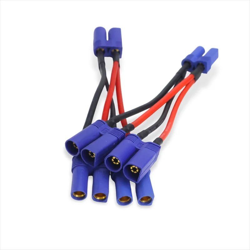 1 Uds EC5 arnés Cable conector de batería paralelo extensión Dual Y divisor Cable de silicona para Rc DIY Quadcopte modelo de ala fija