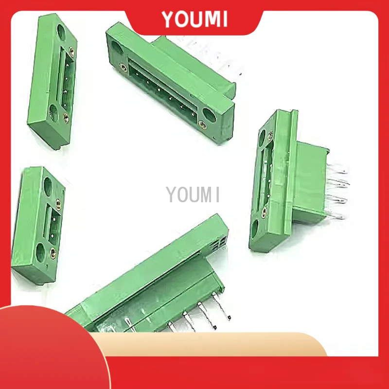 Through-the-wall 2EDGWB-5.08mm Plug-in Terminal Block with Screw Fixed Panel Pin Base 2P3P4-24P Cable Connector