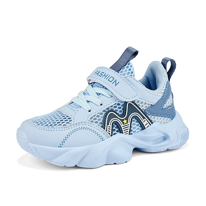 Fashion Breathable Soft Kids Outdoor Tennis Shoes Mesh Running Sneakers Teenagers Casual Walking Student Sports Shoes