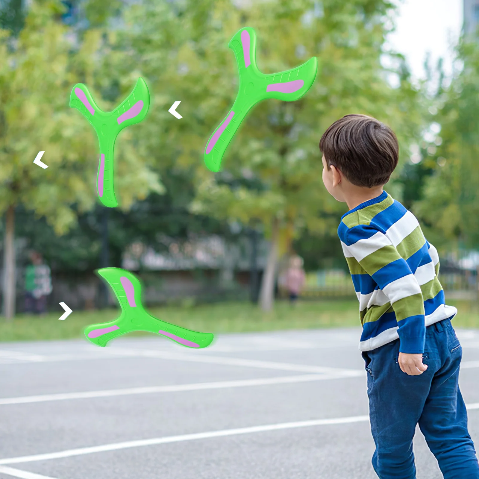 2 Piezas de Boomerang de Eva Suave de Retorno Rápido para Niños, Juego Deportivo al Aire Libre, Actividad de Juego Infantil, Juguete de Retorno para Niños