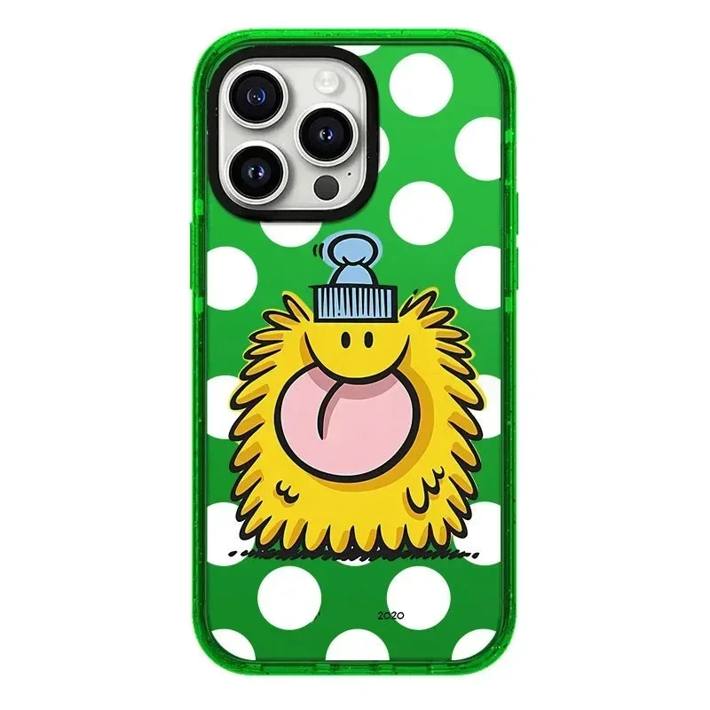 

2.0 Acrylic Upgrade Border Cartoon Monster Phone Case Cover for iPhone 11 12 13 14 15 Pro Max Case for iPhone 15 ProMax