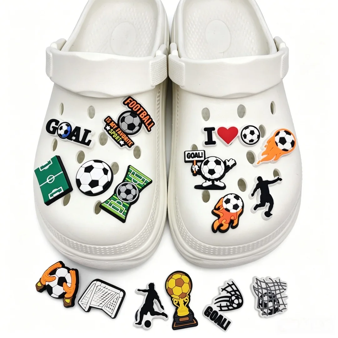 27Pcs 2026 Soccer Ball Shoe Charms for Crocs, Sports Soccer Shoe Charms Accessories Pack, Cute Decorations for sports fans