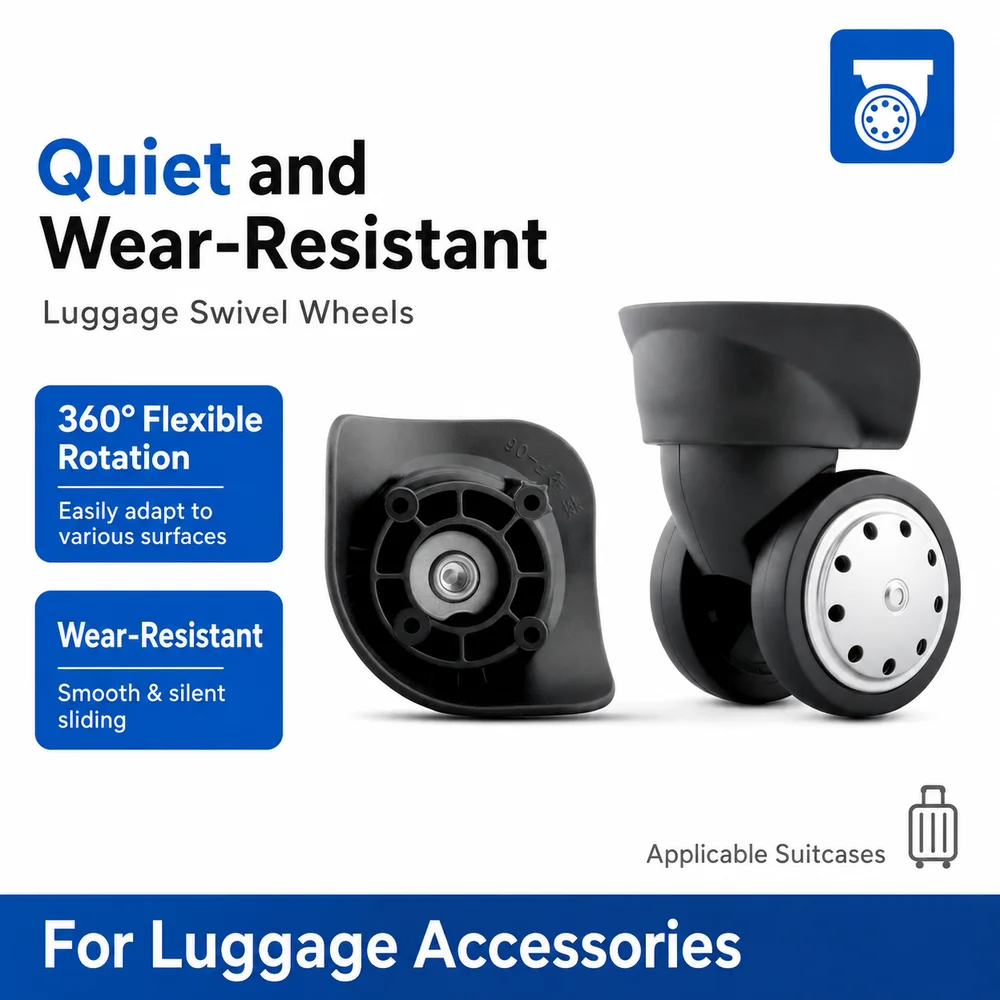 Universal Luggage Wheels For American Tourister R93 Benlun F-06 360° Swivel Caster Smooth Rolling Noise Reduction Replacement Ro