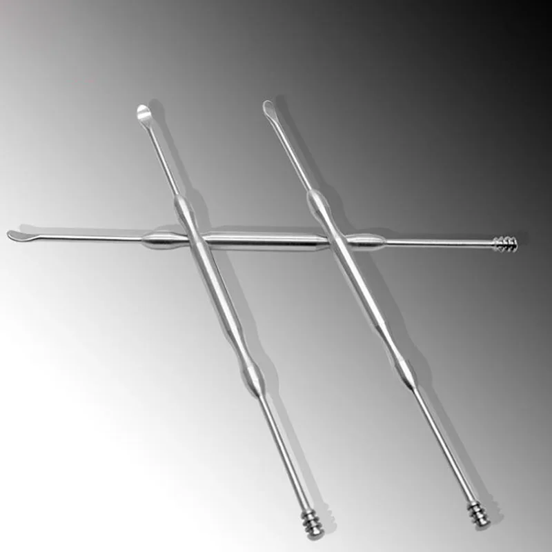 Đồng Hồ Nam Dây Thép Không Gỉ Xoắn Ốc Tai Chọn Hai Kết Thúc Xoay 360 Độ Tai Muỗng Xúc Ráy Tai Loại Bỏ Bụi Tai Dụng Cụ Vệ Sinh Làm Sạch