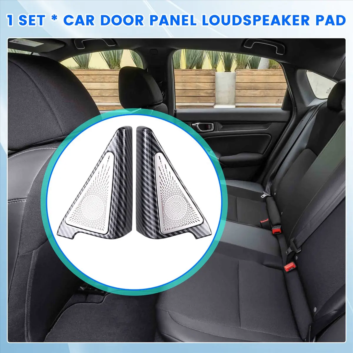 Super Sale Car Door Panel Loudspeaker Pad Speaker Cover Trim Frame Sticker Fit for Honda Civic 11th Gen 2022 2023 2024