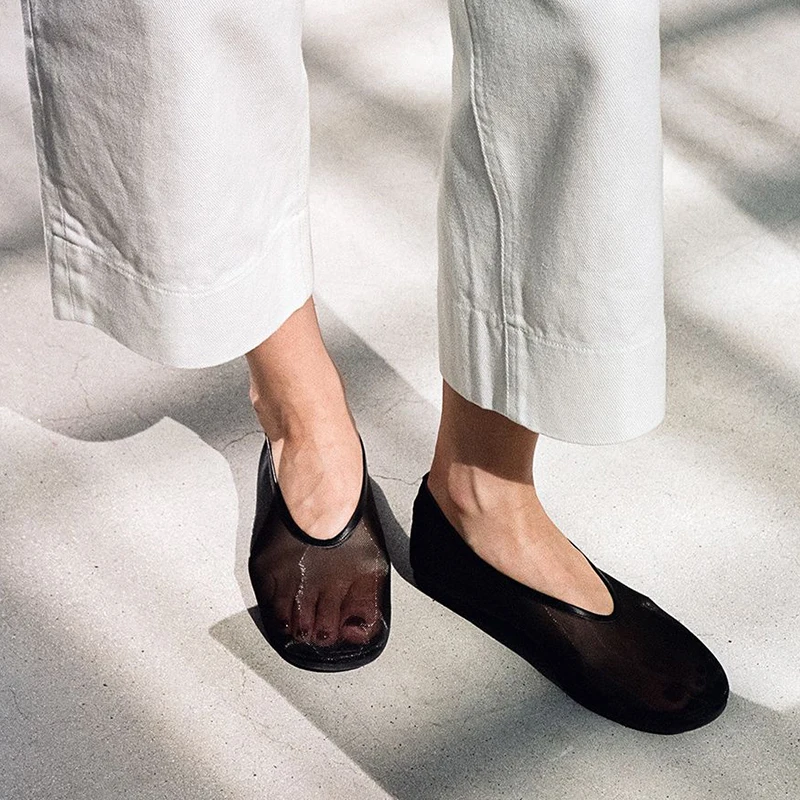 ballet-flat-shoes-women's-spring-summer-mesh-sheepskin-version-breathable-ultra-soft-bottom-grandma-shoes-casual-hollow-out
