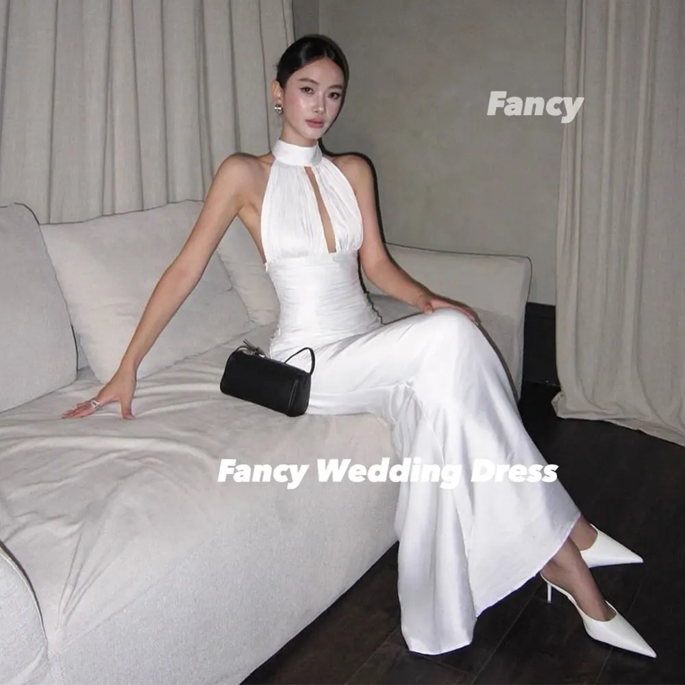 

Необычное сексуальное вечернее платье с бретелькой на шее и глубоким v-образным вырезом, Дубайское женское платье русалки для выпускного вечера длиной до пола, корсет сзади по индивидуальному заказу