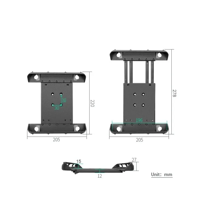 Universal 10 - 11 Inches Tablet Holder for Apple iPad Gen 1-4 + More for Truck Wall Mounting for Ram Mounts