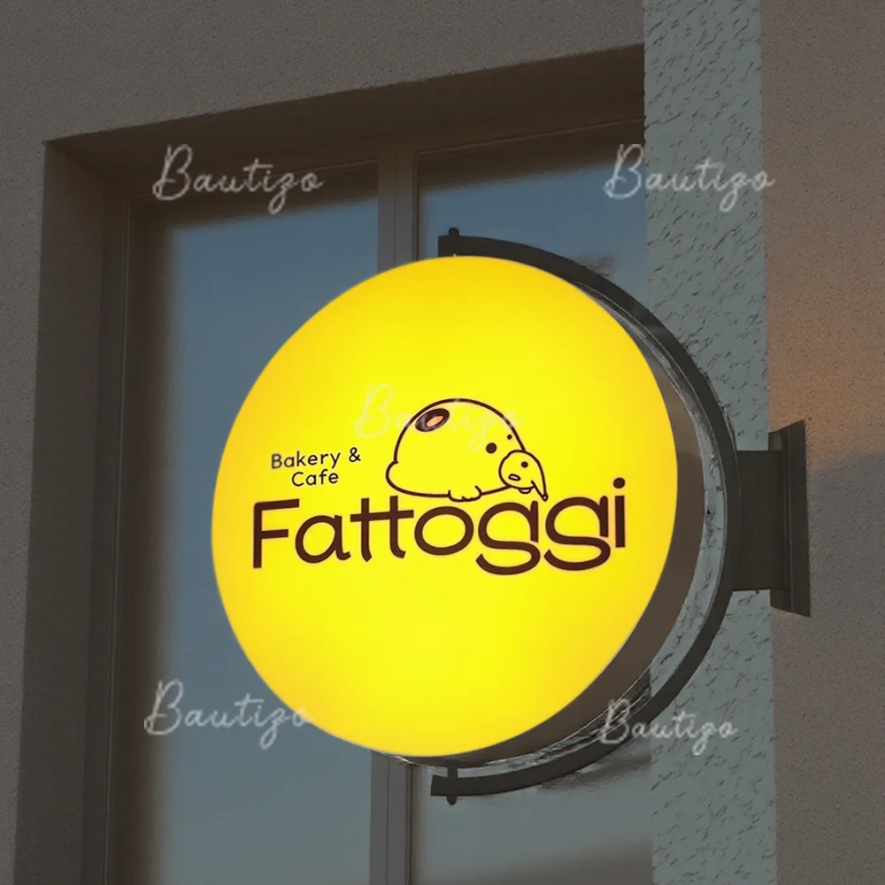 

Custom 360 Rotating Lightbox Acrylic Sign Led Wall Logo Neon Light Signs Illuminated Signage Luminous Outdoor Business Box Metal