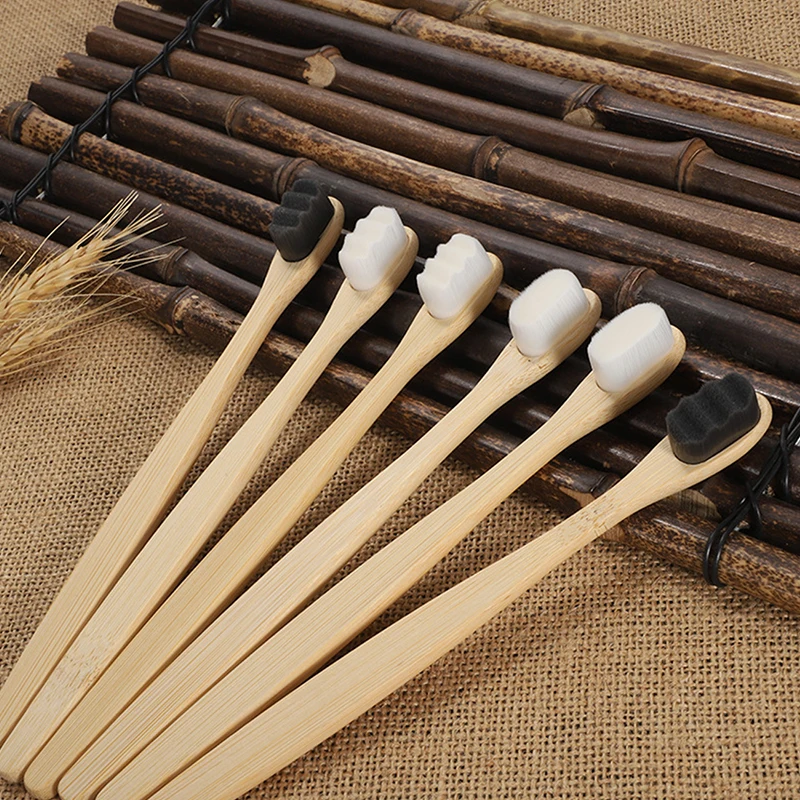 Ten Thousand Bamboo Toothbrush Ultra-fine Soft Toothbrush Adult Toothbrush Teeth Deep Cleaning Portable Oral Care Brush