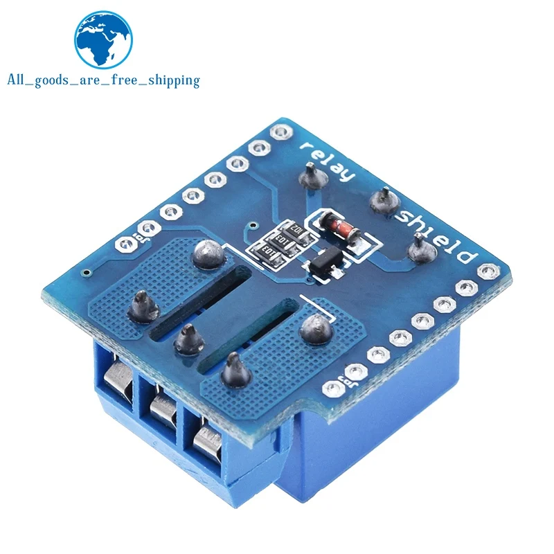TZT 1 channel Relay Shield for Wemos D1 mini Relay Module Smart Electronics