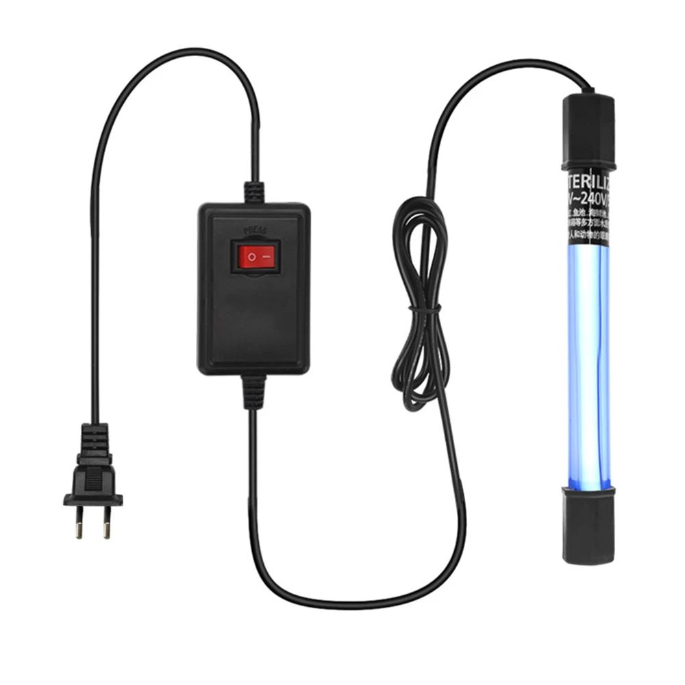 Luz UV desinfectante para acuario, 5W/11W, verde, para tratamiento de agua de pecera