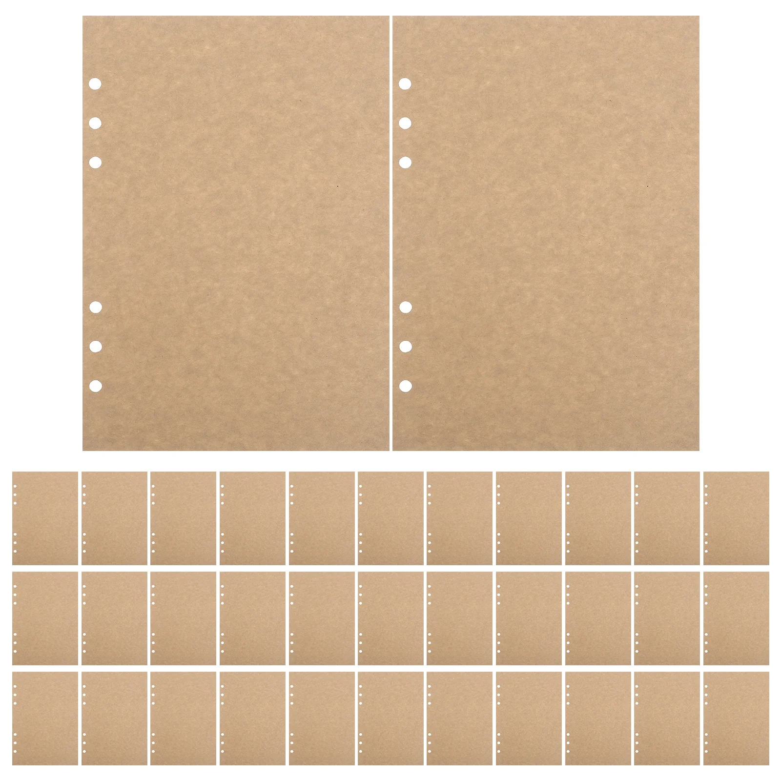 عبوات ورق أوراق فضفاضة لمخطط A5 6 فتحات الموثق إدراج أوراق مجلة فارغة دوامة دفتر الحشو مخطط الميزانية #4