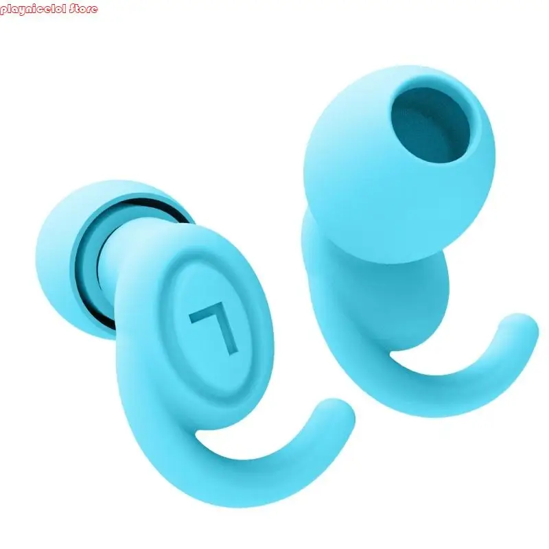 E8BA قابلة لإعادة الاستخدام مريحة مريحة للضوضاء تخفيض الأذن في السيليكون الناعم مناسبة للنوم الهادئ وبيئة هادئة #5