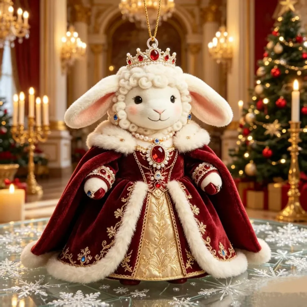 Shining Goat Hanging Ornament 2D Flat Artificial Rhinestone Animal Hanging Decoration Embossed Pattern Goat Bag Charm