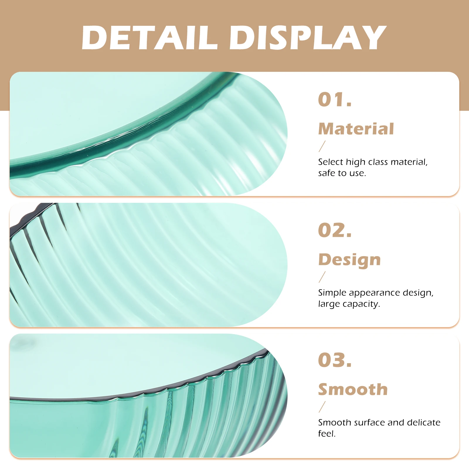 

Fruit Bowl Salad Tray Home Accessory Container Snack Dish Elegant Practical Smooth Multi Function Kitchen Barware