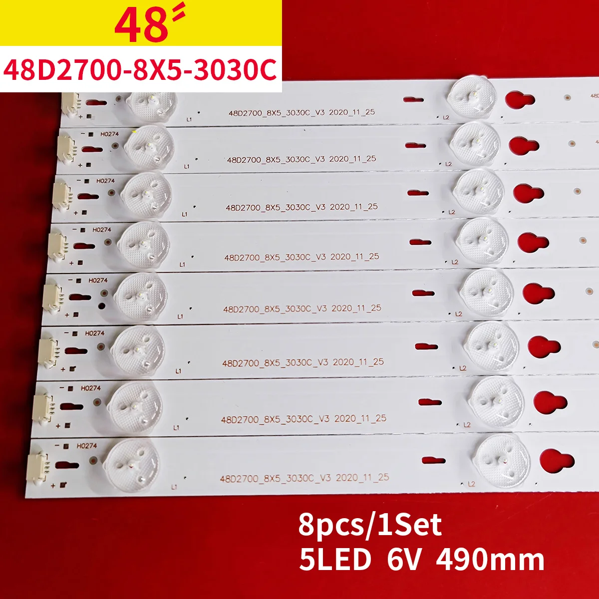 LED Strip For Thomson 48FA3205 48FA5423 48FA3203 48FA5413 48FA5403 48FS3750 48FS3003 B48A538U LE48M4S10 L48F3800A LVF480CS