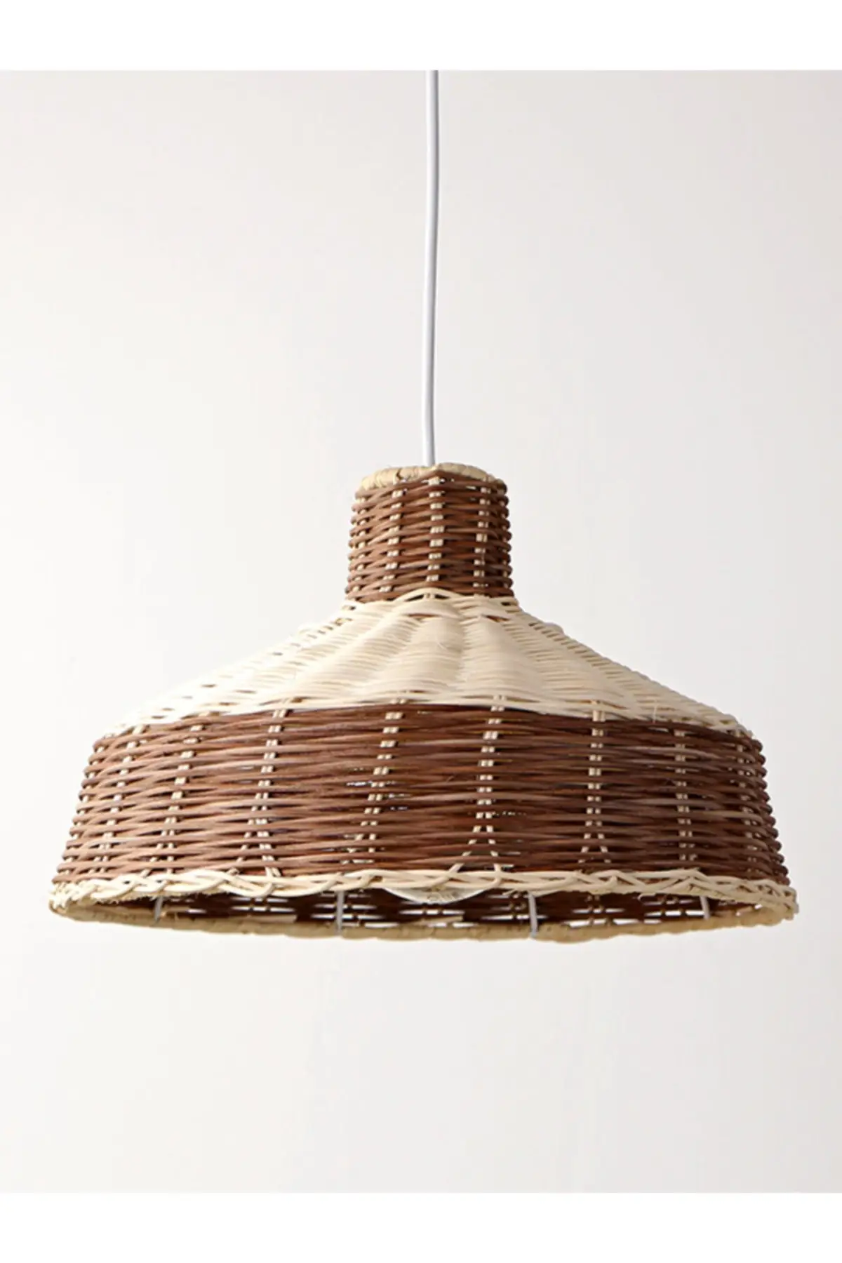 DOLBOVI Merve 34x22 Cm. Cream & brown Rattan pendant lamp