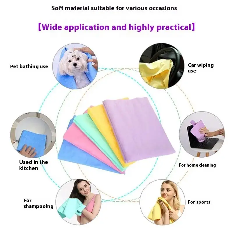 1Pcs PVA Deer Skin Towel Big Size 43x32cm 66x43cm 86x64cm Deer Skin Car Wipe Cleaning Supplies Bucket Mounted Large Car Towel