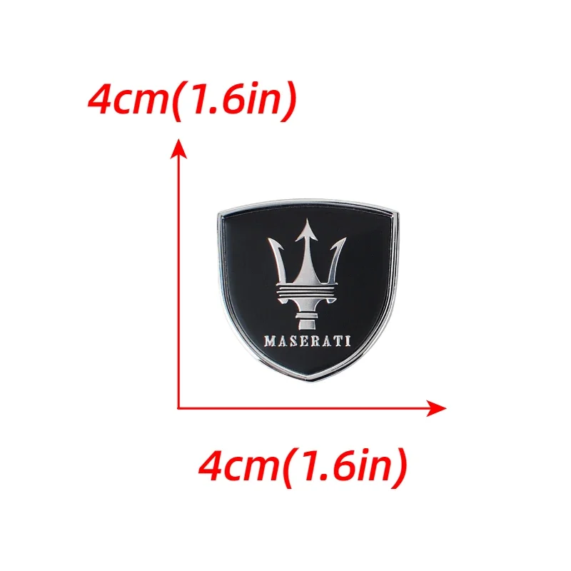 ملصق درع تلقائي شعار نافذة السيارة شارات لشعار Maserati Quattroporte Cabrio GT Levante Ghibli Gran GC Granturismo Coup