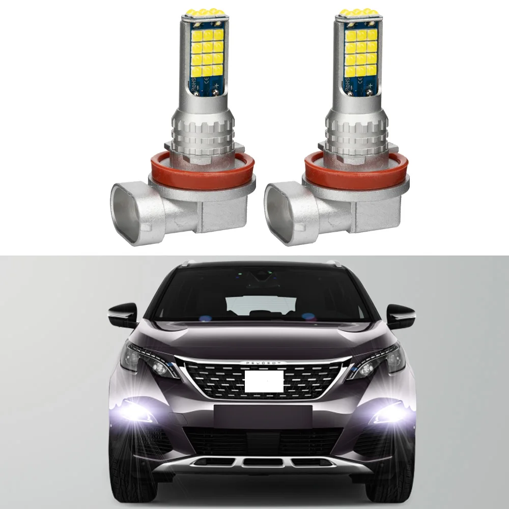 

2pcs Led Car Fog Lamp For Peugeot 3008 SUV 2016 2017 2018 2019 Front Fog Light Bulb Car Accessories Canbus