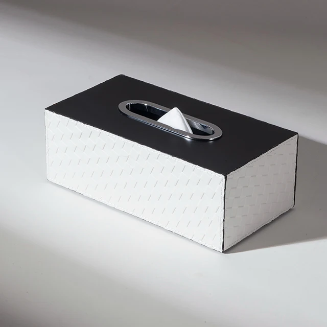 

Diamond Texture White Leather Decorative Paper Tissue Box Holder Cover Square Rectangular Bulk Car Luxury Tissue Box