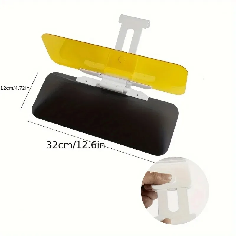 1pc Two-In-One Car Sun Visor Polarized Sun Visor Transparent Anti-Glare Adjustable Day Night Driving for Auto Safety Driving